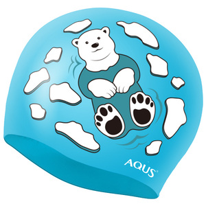 ★판매가준수必★ 아쿠스 귀여운 수영모자 북극곰 AC1608 BLU